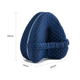 Knee Pillow for Side Sleepers Heart Shaped Memory Foam Leg Pillow with Adjustable Strap Washable Cover