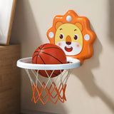 Adjustable Indoor Basketball Hoop Mini Basketball Set Yellow