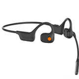 Open-Ear Air Conduction Headphones Wireless with Noise Canceling Mic for Sports Office Black