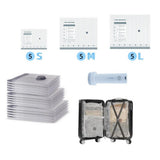 Electric Vacuum Storage Bags Set with Compact Rechargeable Pump Space-Saving Organizer for Clothes Bedding Travel - 15Pcs Set