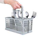 Replacement 7-Compartment Dishwasher Cutlery Basket with Foldable Handle Fits Most Dishwashers