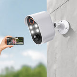 Wireless Security Camera AI Motion Detection WiFi Surveillance Home Camera with Color Night Vision White