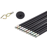 12 PCS Drain Clean Rod Set Flexible Plunger Connector DIY Universal Cleaning Tool