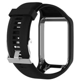 Replacement Silicone Sport Watch Strap for TomTom Smart Watches Adjustable - Black