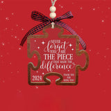 2024  Christmas Ornament Wooden Marriage Ornament for Couples Thanks Style