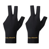 1 Pair Three Fingers Billiard Gloves For  Snooker Cue Black