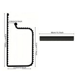 40cm Under Desk Cable Management – Adhesive Mount Cord Organizer for Desk Black