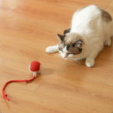 Interactive Cat Toy Ball Fast Rolling Motion Activate Cat Toy Red