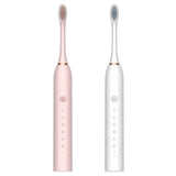 Couple's Electric Toothbrush Set with 2 Handles & Travel Case Style 1