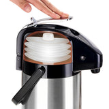 3L Stainless Steel Vacuum Insulated Water Dispenser Coffee Carafe for Hot Drinks Tea Liquid Silver