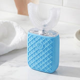 Electric 6 Modes Whole U Shaped Whole Mouth Brush Toothbrush for Adults Blue