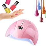 36W UV LED Nail Lamp with 3 Timer Settings for Home Use Pink