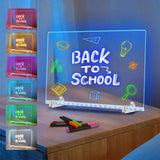 LED Glow Light Drawing Board Dry Erase Board