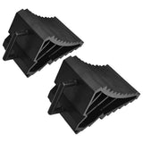 2 PCS Solid Rubber Wheel Chocks Car Truck Rv Camper Trailer Tire Stopper