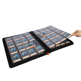 1024-pocket trading card binder 16-pocket cards album waterproof PU-leather Cover Black