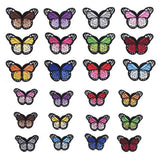 24 PCS Colourful Butterfly Applique Lace Trims Sewing Embroidery Craft Patch Sew