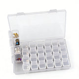 28 Compartment Plastic Storage Box for Jewelry Beads