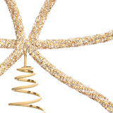 Sparkling Christmas Tree Top Bow Elegant Holiday Decoration Gold