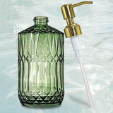 450ml Glass Soap Dispenser for Dish Soap Dispenser Bathroom Green