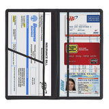 Car Registration and Insurance Card Holder Vehicle License Document Organizer Black