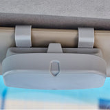 Car Sunglasses Holder Case Box Glasses Clip Auto Visor Card Ticket Organizer Grey