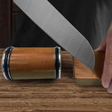 Adjustable Angle Rolling Knife Sharpener Set Brown