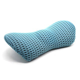 Ergonomic Lumbar Support Pillow Memory Foam Back Pillow for Auto Seat Chair Recliner Bed Blue