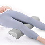 Half Moon Bolster Pillow for Legs Under Knee Support Pillow for Back/Side Sleeping Grey