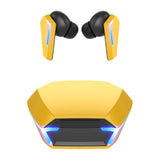 Wireless Bluetooth Gaming Earphones In-Ear Headsets with Breathing Light Yellow