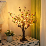 Tabletop Tree Light 24 LED Lighted Tree Decorated Lights Artificial Branch Tree Lamp for Outdoor and Indoor Christmas Decor Red