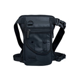 Men's Tactical Leg Bag Drop Legs Belt Pack Waist Bag for Travel Riding Hiking Black