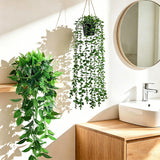 4 PCS Fake Plants Hanging Artificial Hanging Plants for Wall Room Balcony Office