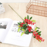 3Pcs 67cm Artificial Red Berry Branch Christmas Wreath Wedding Party Home Decor