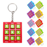 10-Pack Portable Tic Tac Toe Game Keychain Set Colorful Travel-Friendly Toys