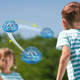 Flying Orb LED Hover Ball Toy – Galaxy Boomerang Spinner with Lights Blue