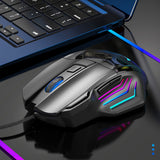 Wired Gaming Mouse 2400 DPI Adjustable 7-Color PC Gaming Mice Compatible with Windows Mac
