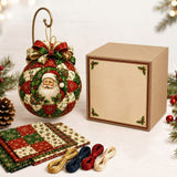Christmas Patchwork Ball DIY Craft Kit for Adults Ornaments Style 1