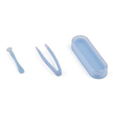 6PCS Contact Lens Tweezers Stick Inserter Remover Tool Kit Tip Storage Case Box Set Blue