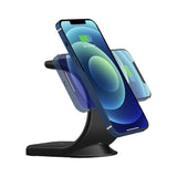 3 in 1 Magnetic Wireless Charger Stand Charging Station for iPhone 14/13/12 Series Apple Watch2-7 Black