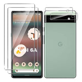 4Pcs Set Tempered Glass Screen Protectors and Camera Lens Protectors Compatible with Google Pixel 6A