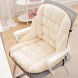 Backrest Seat Cushion with Ties High Back Seat Chair Pad for Office Gaming Chair Beige