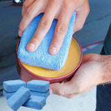 8PCS Microfiber Cleaning Pad Car Wash Sponge for Effortless Wax/Detailing/Polishing