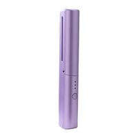 Portable Hair Straightener Comb Rechargeable Mini Hair Straightener Purple