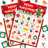 Christmas Bingo Games Set Xmas Party Favors Supplies