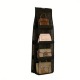 8-Grid Hanging Closet Organizer Space-Saving Handbag Storage Bag