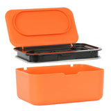Refillable Wipes Dispenser Tissue Storage Case with Lid Orange