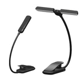 Dual Head Foldable LED Reading Clip Light with Dimmable Brightness