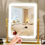 Makeup Mirror LED Light with 3-Color Lighting and Dimmable Gold