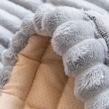 Dog Couch Cover Washable Fuzzy Pet Cushion Light Gray