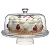 6 IN 1 Modern Design Multi Functional Cake Stand & Dome Plastic Cover Salad Bowl